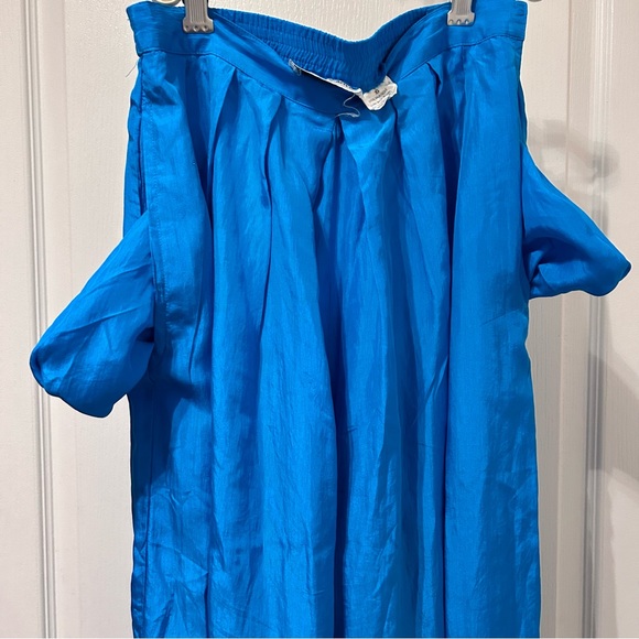 Vintage Regina Porter wide leg SILK PANTS size S - Picture 3 of 4